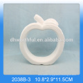 Handmade ceramic apple decor,white porcelain apple decoration for home decoration